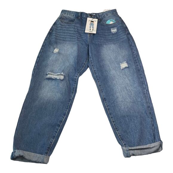 YMI Dream Collection Womens Jeans Junior Size 7 Loose Balloon Fit Medium Wash - Picture 1 of 11